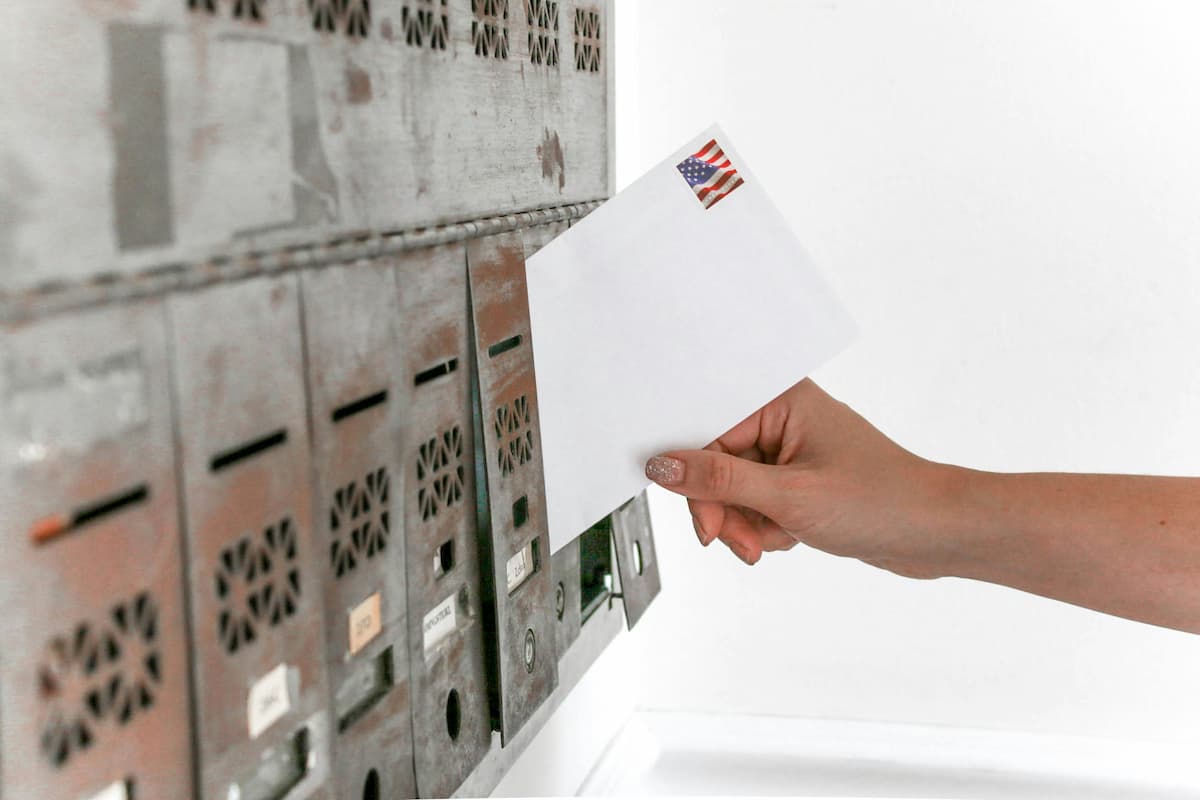 Sending political mail in a mailbox