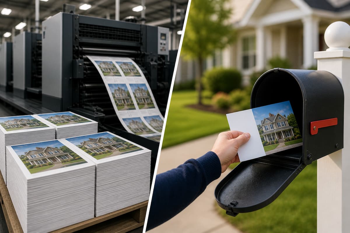Putting commercial print mailings in a mailbox