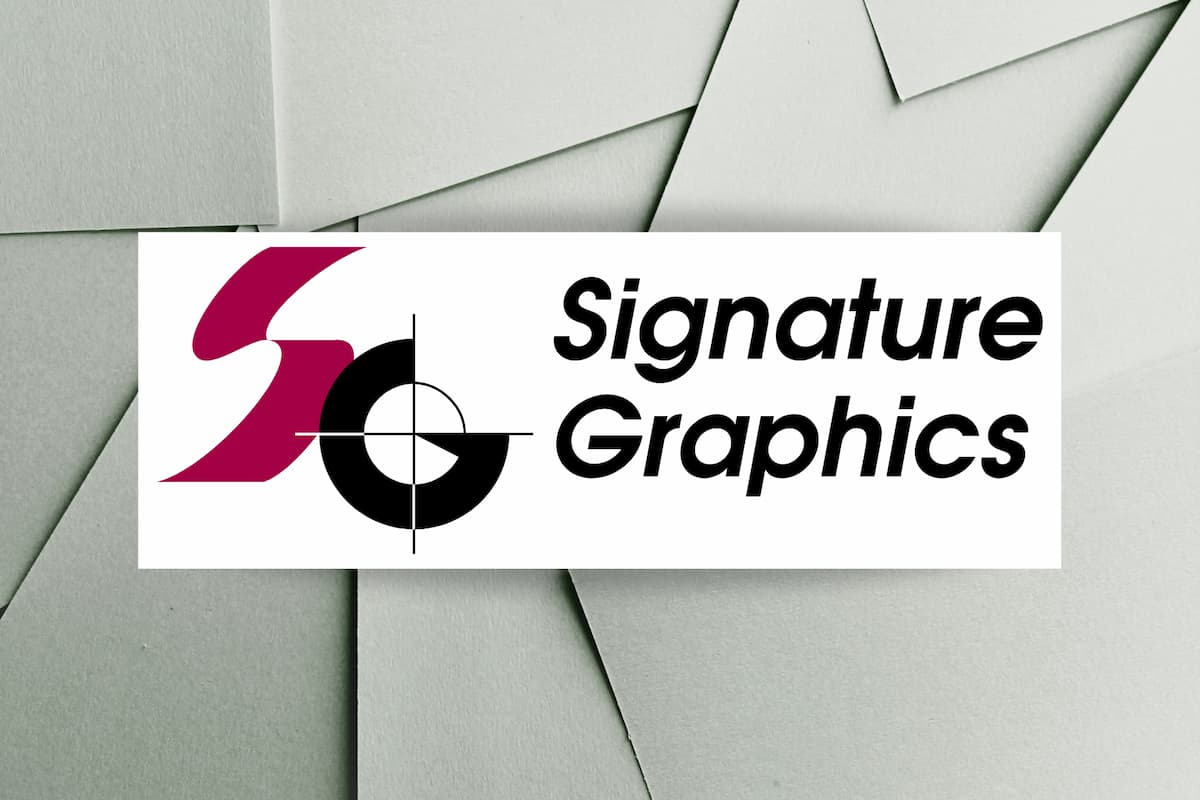 Signature Graphics Logo on a Stack of Letters