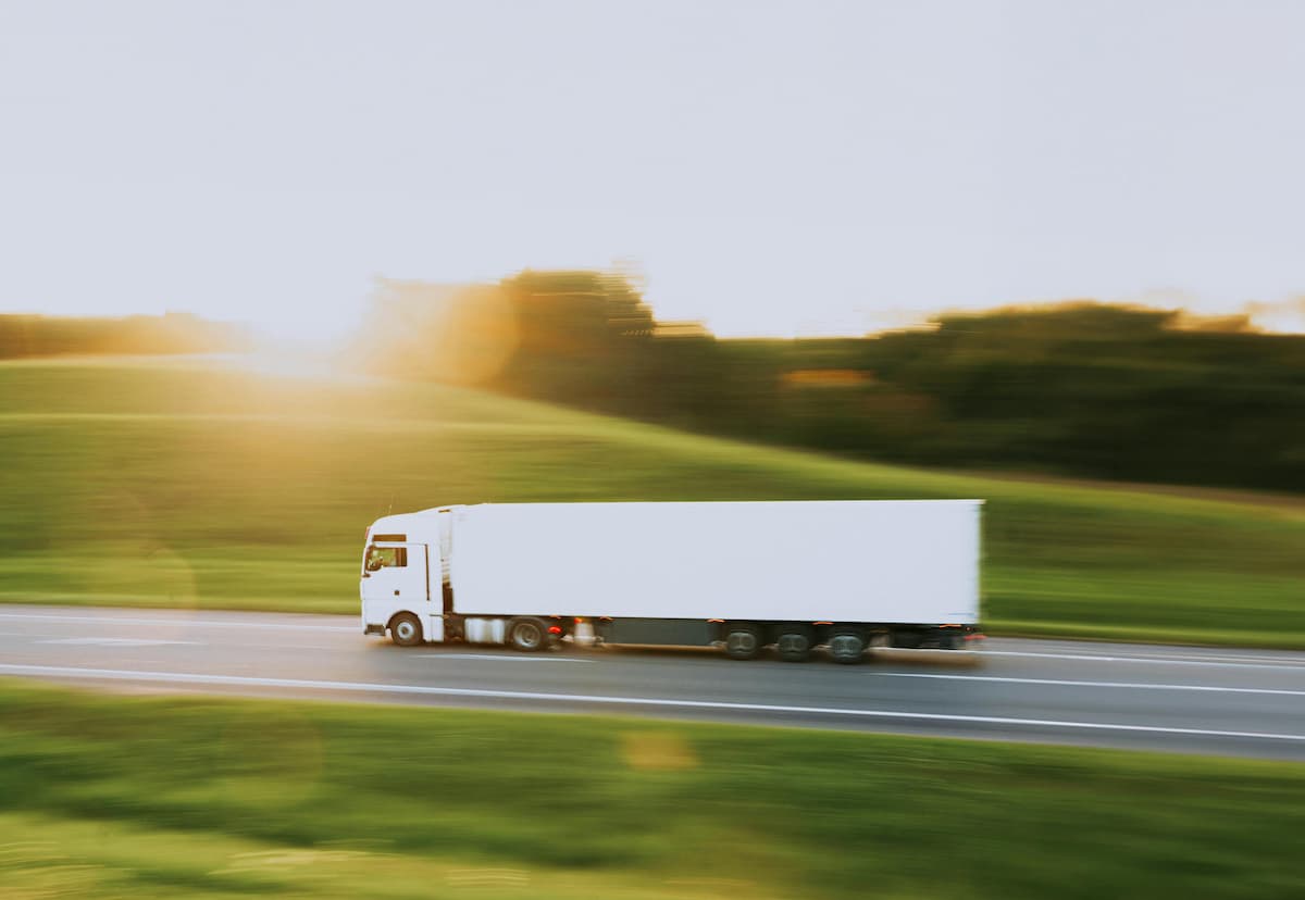 Delivery truck sending print ads to consumers