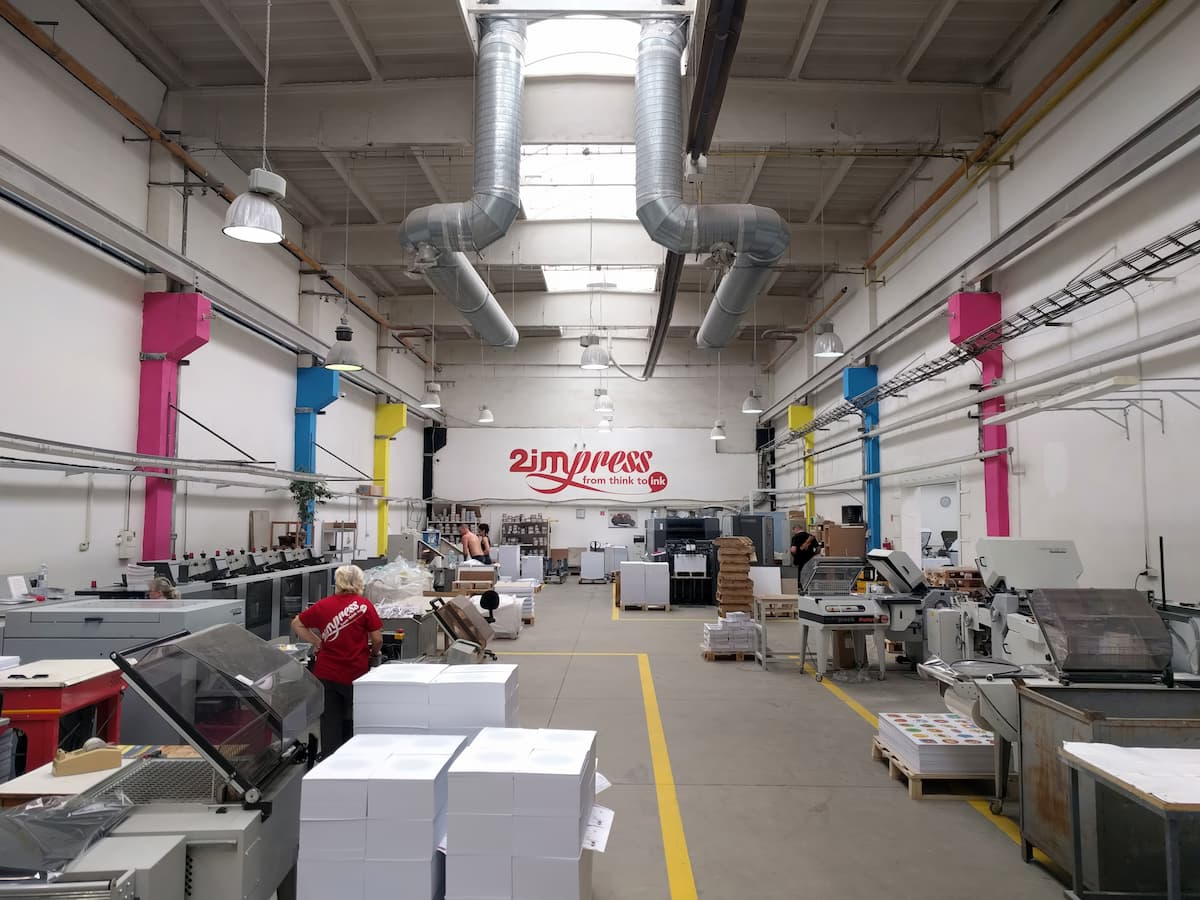 High volume commercial printing warehouse